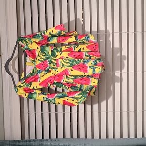 Bell sleeve off-shoulder playsuit